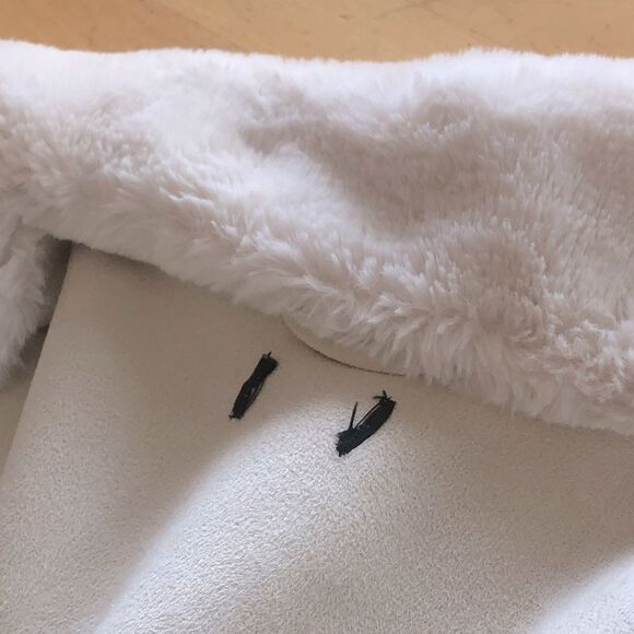 Topshop Lily Faux Fur Biker Jacket Size 12 - Picture 10 of 10